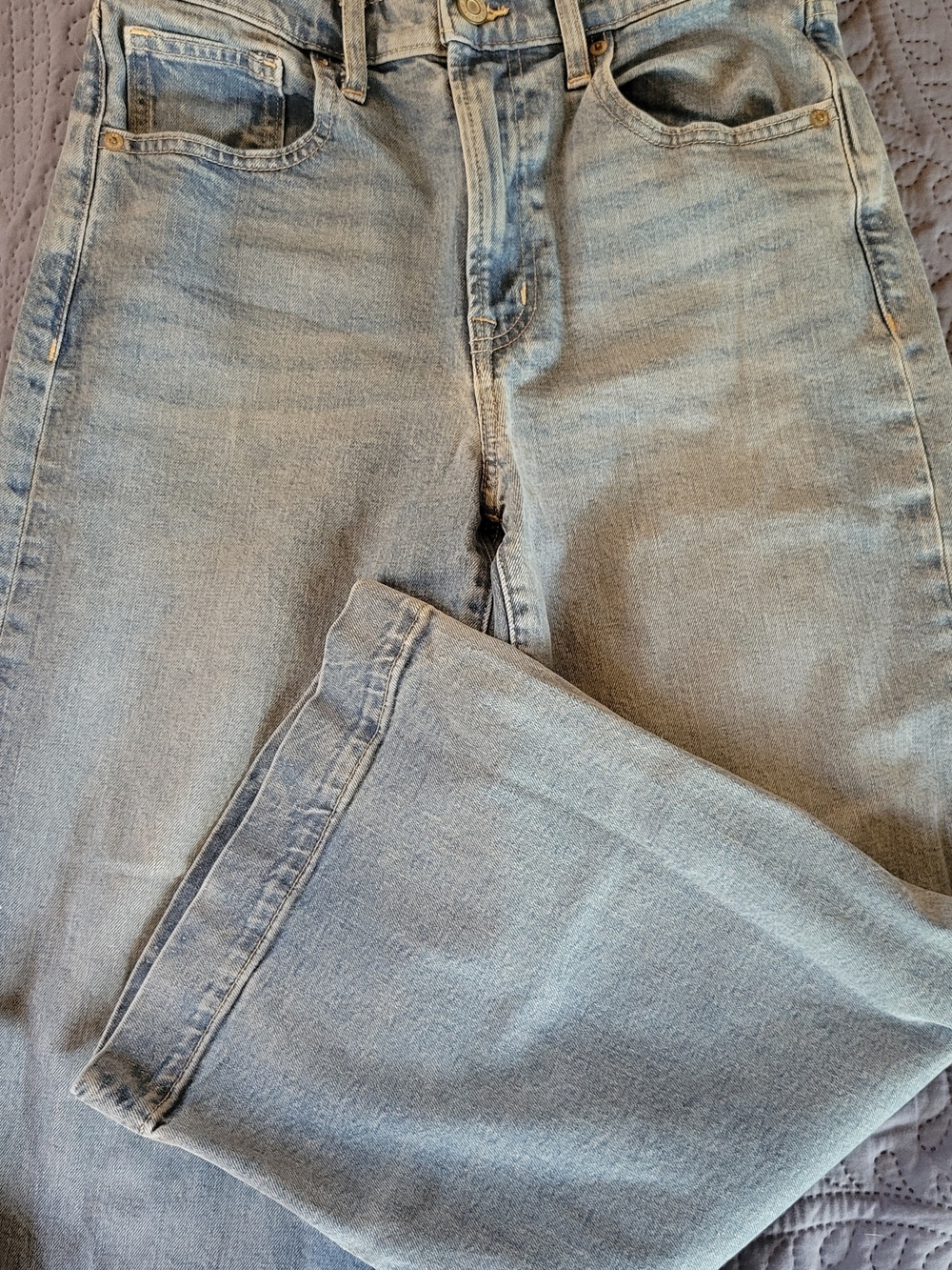 GAP High Rise Wide Leg Crop Jeans, Size 28 - Picture 4 of 9